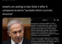 ♦️اسرائیلی ها خواهان سرکوب Grok4 شدند