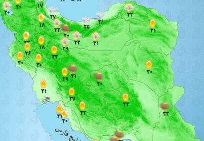 رگبار باران در مناطقی از شمال کشور