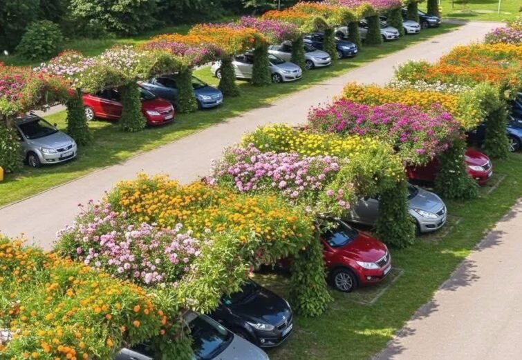 پارکینگی در #ژاپن برای نوازش خودروها🚗