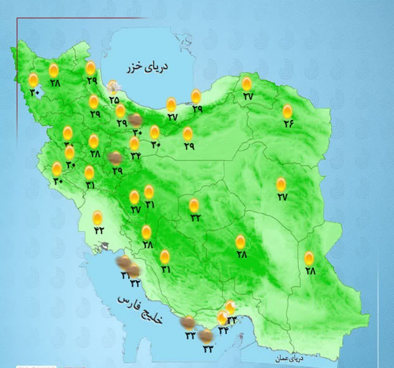 وزش باد شدید در غرب و مناطقی از مرکز کشور