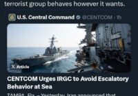 سنتکام از سپاه پاسداران انقلاب اسلامی می‌خواهد از رفتارهای تنش‌زا در دریا خودداری کند