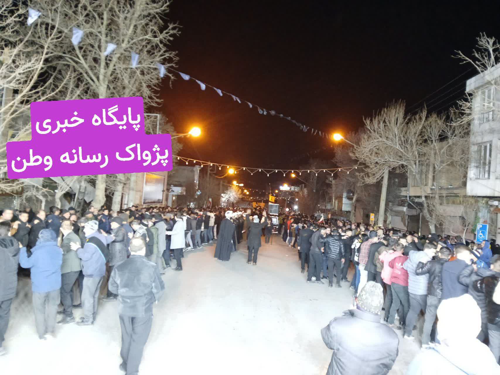 حضور گسترده مردم شهرستان مرند در چهارمین روز شهادت مقام معظم رهبری