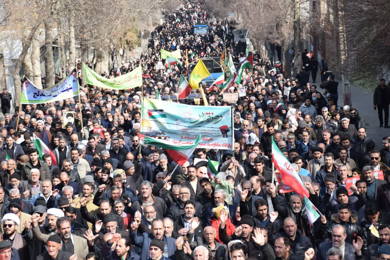 راهپیمایی روز جهانی قدس با حضور گسترده مردم مرند برگزار شد