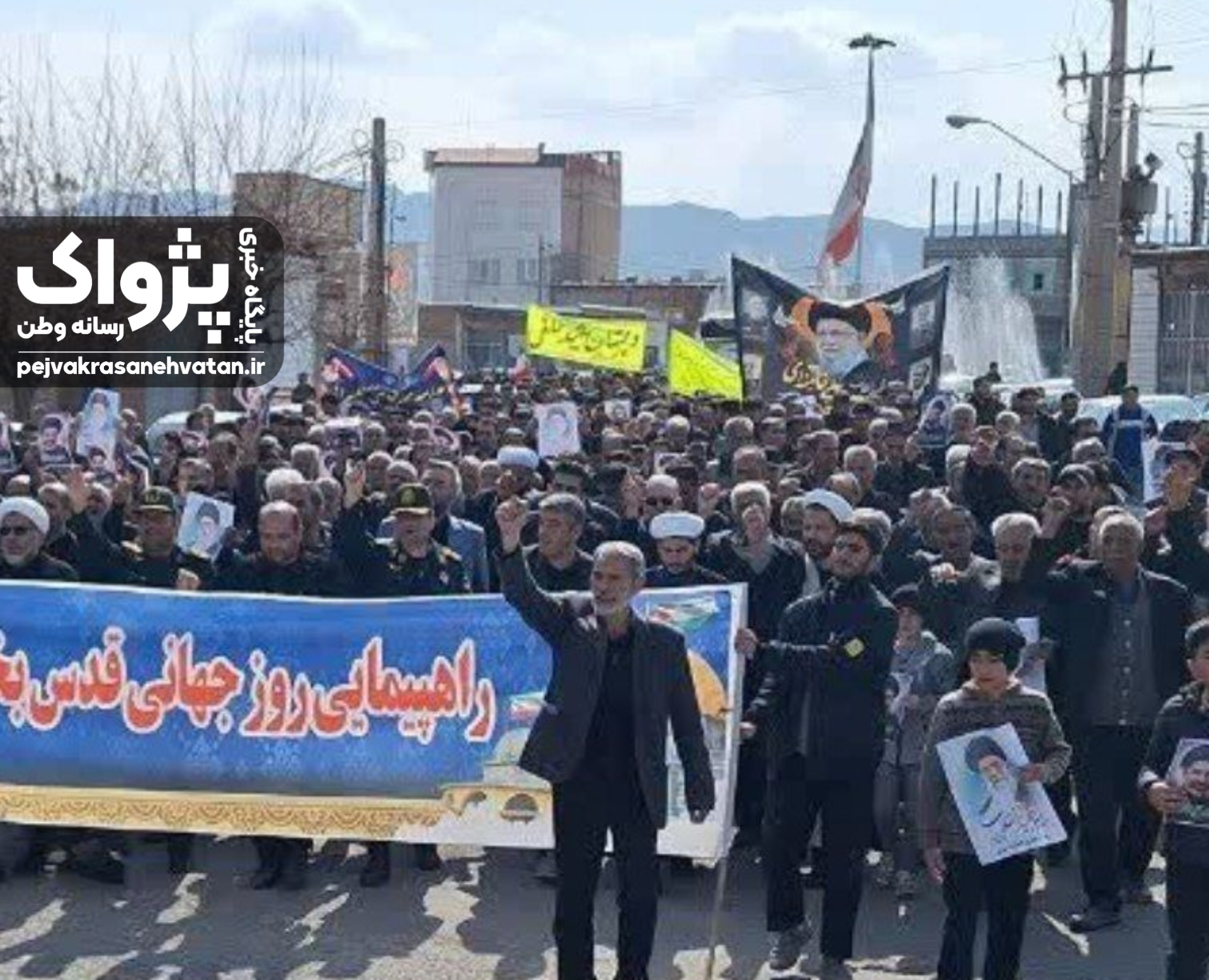 خروش مردم غیور شهر کشکسرای در راهپیمایی روز قدس