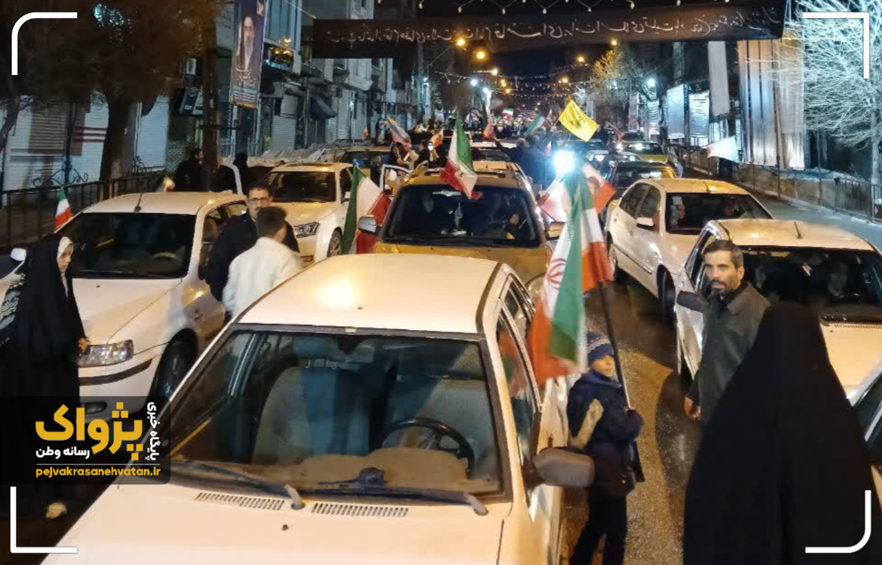 برگزاری راهپیمایی خودرویی در شهرستان مرند