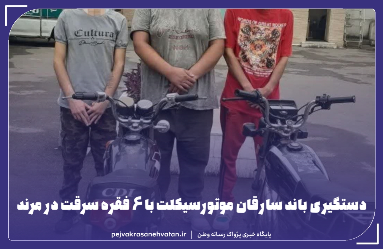 دستگیری باند سارقان موتورسیکلت با ۶ فقره سرقت در مرند