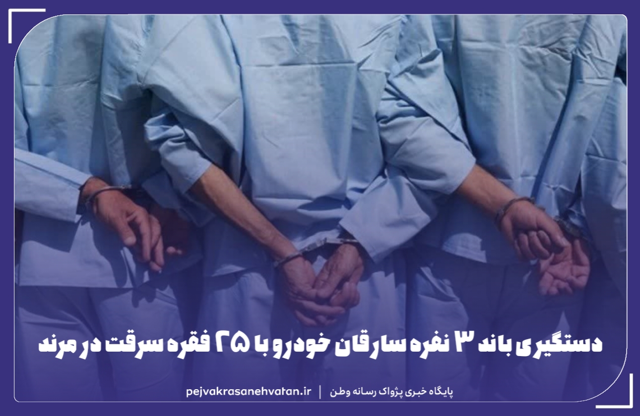 دستگيري باند سارقان قطعات و محتویات داخل خودرو با ۲۵فقره سرقت در مرند